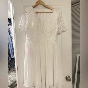 JJs House White Lace Wedding Dress